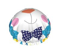 Cuffia da doccia con stampa primaverile Happy Easter Holiday Essentials da donna, grande fascia elastica lavabile