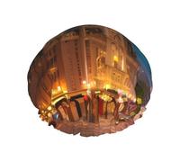 Cuffia da doccia con stampa stradale rossa Fiery - riutilizzabile, doppio strato, traspirante, ad asciugatura rapida, perfetta per casa, spa, hotel e viaggi