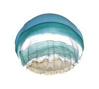 Cuffia da doccia Cuffia da bagno stampata con nuvole bianche da spiaggia Cappello da doccia riutilizzabile impermeabile per cuffie da bagno per capelli da donna