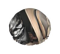 Cuffia da doccia da cowboy, con stampa di stivali western, a doppio strato, con fascia elastica, ideale per casa, spa, hotel e viaggi