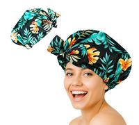 Cuffia da doccia da donna, cappello da doccia, impermeabile e riutilizzabile, cuffie da doccia per capelli lunghi, per entrambi gli uomini, cuffia da bagno setosa per il sonno da donna, capelli lunghi
