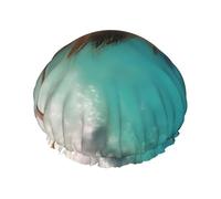 Cuffia da doccia da donna Caribbean Islands, impermeabile, riutilizzabile, con cordino elastico lavabile, adatta per capelli lunghi e trecce, ideale per la doccia.