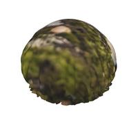 Cuffia da doccia da donna, con graziosa stampa di donnola e fascia elastica lavabile