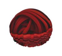 Cuffia da doccia da donna, con linea curva rossa, impermeabile, elastica e riutilizzabile, perfetta per il bagno, la cura del viso, nera