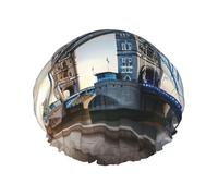 Cuffia da doccia da donna con stampa storica Old Tower Bridge Londra riutilizzabile a doppio strato elegante cuffia da bagno morbida con fodera elastica