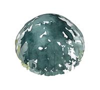 Cuffia da doccia foresta albero di Natale segreto, cuffia da doccia riutilizzabile da bagno per capelli lunghi da donna, cappello da doccia impermeabile a doppio strato protezione per capelli per ba