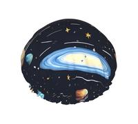 Cuffia da doccia impermeabile a doppio strato - La famiglia solare elastica riutilizzabile cuffia da doccia cappello protezione per capelli per donne e uomini