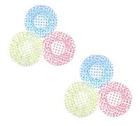 Cuffia da doccia impermeabile a pois - Elastico riutilizzabile per la cura dei capelli in spa e saloni(6pcs A)