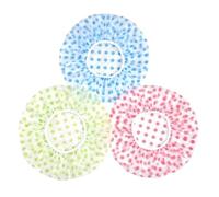 Cuffia da doccia impermeabile a pois - Elastico riutilizzabile per la cura dei capelli in spa e saloni(3pcs A)