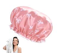 Cuffia da doccia impermeabile, cappuccio per capelli da doccia, doppio strato, spesso elastico, accessorio per spa, cura del viso nella vita quotidiana