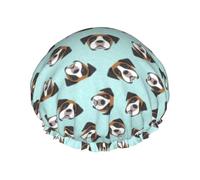 Cuffia da doccia impermeabile con elastico, cuffia da doccia riutilizzabile a doppio strato per donna,Boxer fulvo Cane Boxer Cane Cane