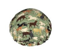 Cuffia da doccia impermeabile con elastico, cuffia da doccia riutilizzabile a doppio strato per donna,I Labrador sono sempre più richiesti