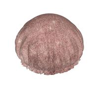 Cuffia da doccia impermeabile con elastico, cuffia da doccia riutilizzabile a doppio strato per donna,Stampa Girly Glam Rosa Oro Rosa Lamina e Glitter
