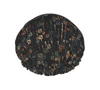 Cuffia da doccia impermeabile con elastico, cuffia da doccia riutilizzabile a doppio strato per donna,Programmatore di codice informatico