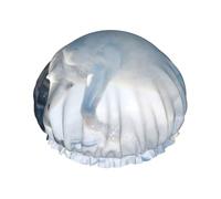 Cuffia da doccia impermeabile elastica a doppio strato, modello White Horse In Winter, riutilizzabile