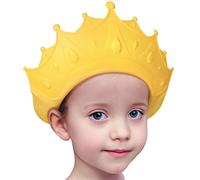 Cuffia da doccia impermeabile per bambini, per bambini, ragazze, ragazzi, protegge orecchie e occhi. Corona da bagno regolabile in silicone.