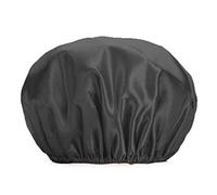 Cuffia da doccia impermeabile riutilizzabile a doppio strato per capelli, cuffia da doccia in EVA per la protezione dei capelli con fascia elastica, accessori da bagno (Nero)