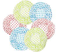 Cuffia da doccia in 6 pezzi cuffia da bagno elastica cappello riutilizzabile con fasce elastiche per donne ragazze doccia spa salone