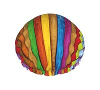 Cuffia da doccia in legno colorata per uomo cuffia da donna riutilizzabile impermeabile lunga spessa cura dei capelli corti bambini bagno