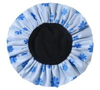 Cuffia da doccia in spugna foderata esternamente in EVA, riutilizzabile, impermeabile, a triplo strato, grande, for capelli bagno(Blue)