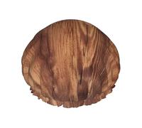 Cuffia da doccia marrone con venature del legno, per donne e uomini, grande, riutilizzabile, a doppio strato, impermeabile, con fascia elastica, per tutte le acconciature, adatta ai viaggi