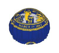 Cuffia da doccia Nebraska Flag L con doppio strato in tessuto impermeabile, adatta per il bagno e la cura della pelle