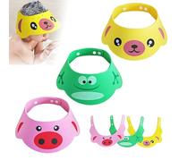 Cuffia Da Doccia Per Bambini 3 Pezzi, Cuffia Da Doccia Regolabile Per Bambini, Cuffia Da Doccia Impermeabile Con Protezione Per Le Orecchie Carina, Cuffia Da Bagno