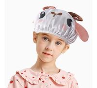 Cuffia da doccia per bambini, a doppio strato, impermeabile, riutilizzabile ed elastica, divertente cappello da bagno a forma di animale, per ragazzi e ragazze