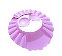 Cuffia da doccia per bambini, con visiera, in silicone, regolabile, sicura, per neonati, bambini, bambini, colore rosa con paraorecchie, taglia unica