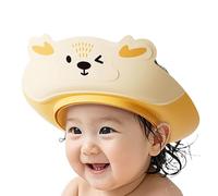 Cuffia da doccia per bambini, con visiera regolabile per shampoo, protezione per le orecchie dei cartoni animati, protezione per bambini, protezione per il lavaggio dei capelli, per ragazzi e ragazze,