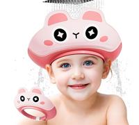 Cuffia Da Doccia Per Bambini Da 1 A 10 Anni Visiera Da Bagno Per Bambini Per Lavare I Capelli Schermo A Forma Di Coniglio Carino Rende Il Bagno Del Bambino Più Divertente (Rosa Sakura)