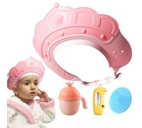 Cuffia da doccia per bambini, per shampoo, per la testa del bagno, protezione per la doccia dei bambini, cuffia da doccia per bambini, cuffia per shampoo con spazzola per shampoo, protegge orecchie e