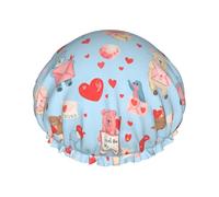 Cuffia da Doccia per Donna Adorable Bear And Heart Cuffia Doccia per Hotel