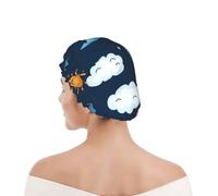 Cuffia da Doccia per Donna Blue Sky Camo Boho Sun Moon Cuffia Doccia per