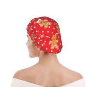 Cuffia da Doccia per Donna Christmas Red Polka Dots Snowflakes Breadbread