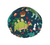 Cuffia da Doccia per Donna Cute Christmas Dinosaur Cuffia Doccia per