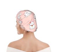 Cuffia da Doccia per Donna Japan Lucky Cat Funny Fat Cats Pink Cuffia
