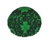 Cuffia da Doccia per Donna St.Patrick's Day Shamrock Green Leaves Cuffia | da Bagno per Casa Riutilizzabile Cuffie da Doccias Elastico Cuffia Doccia per Salone Spa