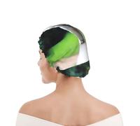 Cuffia da doccia per donne e uomini UK riutilizzabile impermeabile con elastico stampata Bichon Frise Bokeh Animali Domestici Cani Parco Cani Bianchi