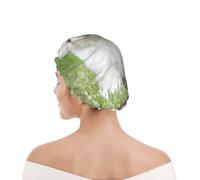 Cuffia da doccia per donne e uomini UK riutilizzabile impermeabile con elastico stampata Cane Bichon Frise stampato