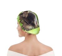 Cuffia da doccia per donne e uomini UK riutilizzabile impermeabile con elastico stampata Coniglio Amore Stampato