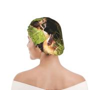 Cuffia da doccia per donne e uomini UK riutilizzabile impermeabile con elastico stampata Modello di cane da pastore tedesco