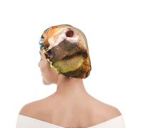 Cuffia da doccia per donne e uomini UK riutilizzabile impermeabile con elastico stampata Mucca 3D divertente e carina