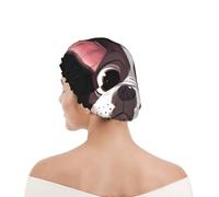 Cuffia da doccia per donne e uomini UK riutilizzabile impermeabile con elastico stampata Natura del Boston Terrier