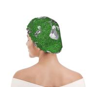 Cuffia da doccia per donne e uomini UK riutilizzabile impermeabile con elastico stampata Progettazione dei fori per palloni da calcio