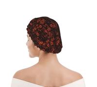 Cuffia da doccia per donne e uomini UK riutilizzabile impermeabile con elastico stampata Programmatore Codice Rosso