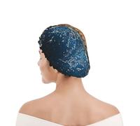 Cuffia da doccia per donne e uomini UK riutilizzabile impermeabile con elastico stampata Sassofono nel fuoco e nell'acqua