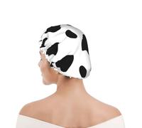 Cuffia da doccia per donne e uomini UK riutilizzabile impermeabile con elastico stampata Stampa con motivo di mucca carina