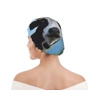 Cuffia da doccia per donne e uomini UK riutilizzabile impermeabile con elastico stampata Stampa di mucca carina