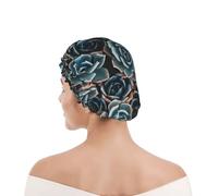 Cuffia da doccia per donne e uomini UK riutilizzabile impermeabile con elastico stampata Succulente fresche stampate